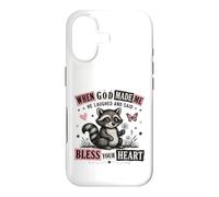 When God Made Me He Laughed Raccoon Design Case for iPhone 17