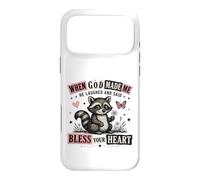When God Made Me He Laughed Raccoon Design Case for iPhone 17 Pro Max