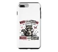When God Made Me He Laughed Raccoon Design Case for iPhone 7 Plus/8 Plus