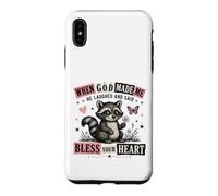 When God Made Me He Laughed Raccoon Design Case for iPhone XS Max