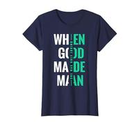 When God Made Men She was Only Joking - Feminist T-Shirt, Women, Navy Blue, Small