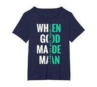 When God Made Men She was Only Joking - Feminist T-Shirt, Women's Plus, Navy Blue, 6X