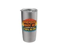 When God Religious Sarcastic God Quote Creation Joke Fun Stainless Steel Insulated Tumbler