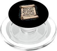 When God Wrote My Story Humor Quote PopSockets PopGrip for MagSafe