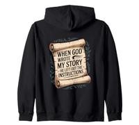 When God Wrote My Story Humor Quote Zip Hoodie