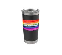When Hate is Loud Love Must Be Louder Rainbow LGBTBQ Pride Stainless Steel Insulated Tumbler