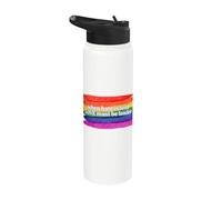When Hate is Loud Love Must Be Louder Rainbow LGBTBQ Pride Stainless Steel Insulated Water Bottle