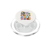 When Hate is Loud Love Must Be Louder Rainbow LGBTQIA Pride PopSockets PopGrip for MagSafe