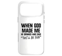 When He Made Me God Grinned And Said This'll Be Fun Jesus Case for iPhone 17 Pro Max