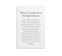 When I Consider How My Light Is SpentWall Art Prints Neutral Vintage Canvas Posters for Stylish Living Room And Bedroom Decor12x18inch(30x45cm)