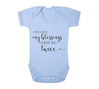 When I Count My Blessings I Count You Twice Religious Faith Quote [FHSVG] Baby Grow Vest, 6-12 Months, Pastel Blue