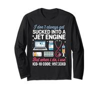When I Do I Use ICD-10 Handwriting Programmer Medical Coder Long Sleeve T-Shirt