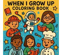 When I Grow Up Coloring Book: 50 Fun and Inspiring Career Scenes for Kids - Doctors, Firefighters, Astronauts, Teachers, and More!