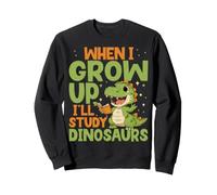 When I Grow Up I'll Study Dinosaurs Funny Dino Lover Kids Sweatshirt