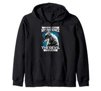 When I lose my patience the devils shivers wolf Zip Hoodie