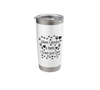 When I Needed a Hand I Found Your Paw Cute Dog Memory Stainless Steel Insulated Tumbler