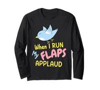 When I Run My Flaps Applaud Inappropriate Embarrassing Funny Long Sleeve T-Shirt
