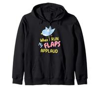 When I Run My Flaps Applaud Inappropriate Embarrassing Funny Zip Hoodie