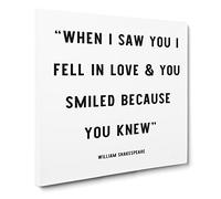 When I Saw You Modern Typography Quote Canvas Print | Gallery Wrapped 30mm Frame Wall Art | 20x20 inches | Ready to Hang | Modern Typography Picture | Living Room Bedroom Lounge Office