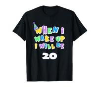 When I Wake Up I Will Be 20 Twenty Birthday Value Graphic T-Shirt