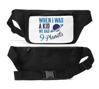 When I was A Kid We Had 9 Planets Unisex Waist Bag Black