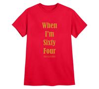 When I'm Sixty Four Back Print T-Shirt The Beatles Red M