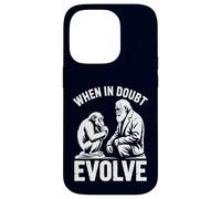 When In Doubt Evolve Funny Evolution Humor Nerdy Case for iPhone 14 Pro