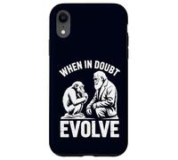 When In Doubt Evolve Funny Evolution Humor Nerdy Case for iPhone XR