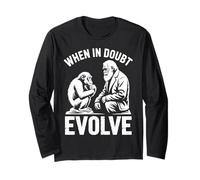 When in Doubt Evolve Funny Evolution Humor Nerdy Long Sleeve T-Shirt
