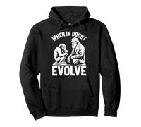 When In Doubt Evolve Funny Evolution Humor Nerdy Pullover Hoodie