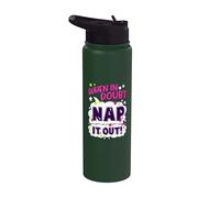 When in Doubt Nap It Out Stainless Steel Insulated Water Bottle