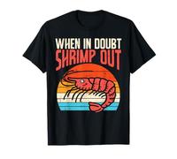 When In Doubt Shrimp Out Retro BJJ Brazilian Jiu Jitsu Gift T-Shirt