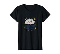 When in Doubt Take a Nap Sleepy Cloud Cute Wall Art T-Shirt, Women, Black, 3XL