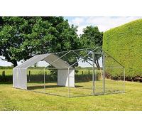 When in Home Chicken Run Coop Heavy Duty Galvanised Steel Cage suitable for Pets Hens Rabbit Dogs Ducks Chickens Poultry 3 Sizes (3m x 2m | 3m x 4m | 3m x 6m) includes Roof Cover (3m x 6m)