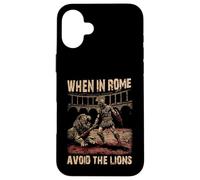 When in Rome Avoid the Lions Roman Empire Case for iPhone 16 Plus