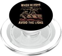 When in Rome Avoid the Lions Roman Empire PopSockets PopGrip for MagSafe