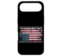 When Injustice Becomes Law Resistance Becomes Duty Flag Case for iPhone Air