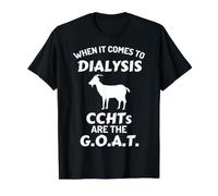 When It Comes to Dialysis CCHTs are the Goat - Dialysis Tech Value Graphic T-Shirt, Men, Black, XL