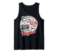 When It Comes to My Child I Smile Mugshot Funny Skeleton Mom Tank Top
