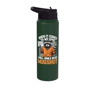 When It Comes to My Kids I Will Smile in My Mugshot Stainless Steel Insulated Water Bottle