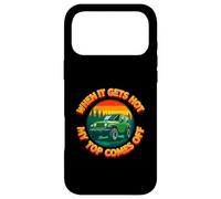 When It Gets Hot My Top Comes Off Humor Adult Saying Case for iPhone 17 Pro Max