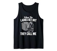 When Ladies Hot They Call Me Funny HVAC Technician Mens Dad Tank Top
