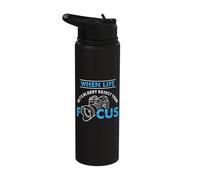 When Life gets Blurry Adjust Your Focus - Funny Photographer Stainless Steel Insulated Water Bottle