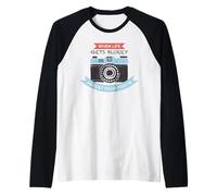When Life Gets Blurry Adjust Your Focus Motivational Camera Raglan Baseball Tee