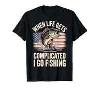 When Life Gets Complicated I Go Fishing T-Shirt