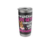 When Life Gets Complicated Walk Your Shepherd Stainless Steel Insulated Tumbler