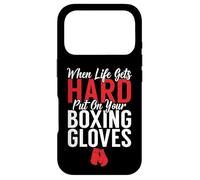 When life gets hard put on your Boxing Gloves Fighting Boxer Case for iPhone 17 Pro
