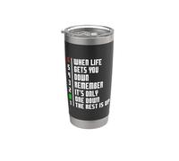 When Life Gets You Down 1N23456 Motorcycle Gear Shift Men Stainless Steel Insulated Tumbler