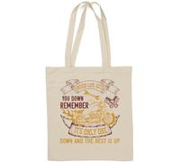 When life gets you down remember it's only one down and the rest is up Natural Cotton Tote Bag White