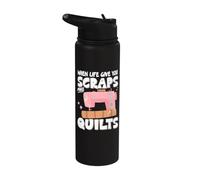 When Life Give You Scraps Make Quilts Stainless Steel Insulated Water Bottle